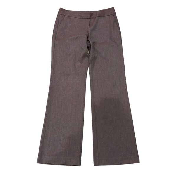 Ann Taylor Signature Trouser Pant Heathered Maroon Size 12 - Picture 1 of 6